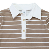 Korango Kids Striped Rugby Top Chestnut