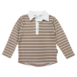 Korango Kids Striped Rugby Top Chestnut