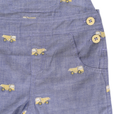 Korango Embroidered Truck Chambray Overall Dark