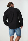 BLKWD Avalon Black Cotton Linen Long Sleeve Shirt