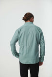 BLKWD Avalon Light Green Cotton Linen Long Sleeve Shirt