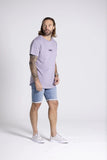 BLKWD Badsey Short Sleeve Longline Tee Lilac Purple