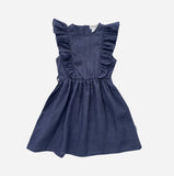 Love Henry Kids Florence Summer Dress Navy Linen