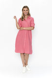 One Summer Lula Shirt Dress Pink Lemonade