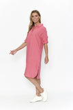 One Summer Lula Shirt Dress Pink Lemonade