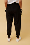 CKM Solid Harem Pants Black