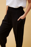 CKM Solid Harem Pants Black