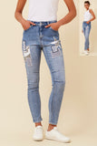 CKM Infinity Dazzle Denim Jeans Silver
