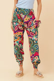 CKM Boho Print Harem Pants Multi Pink