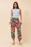 CKM Boho Print Harem Pants Multi Pink