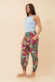 CKM Boho Print Harem Pants Multi Pink