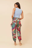 CKM Boho Print Harem Pants Multi Pink