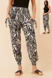 CKM Abstract Print Harem Pants Black & White