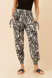 CKM Abstract Print Harem Pants Black & White