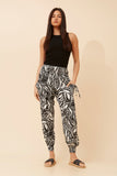 CKM Abstract Print Harem Pants Black & White
