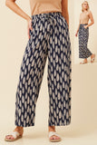 CKM Suzzel Leaf Print Pants Navy