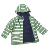 Korango Colour Change Stripe Raincoat Green