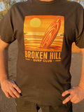 Broken Hill Surf Club Unisex Sunrise Yellow Tee Black