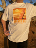 Broken Hill Surf Club Unisex Sunrise Yellow Tee White