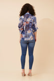CKM Joella Floral Blouse Navy