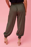 CKM Solid Harem Pants Khaki