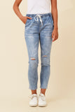 CKM Joleen Distressed Denim Jogger