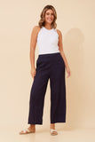 CKM Loxana Linen Blend Pants Navy