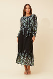 CKM Priscilla Floral Maxi Dress Multi Black
