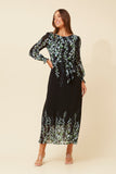 CKM Priscilla Floral Maxi Dress Multi Black