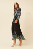 CKM Priscilla Floral Maxi Dress Multi Black