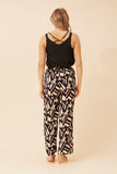 CKM Suzzel Abstract Print Pants Black
