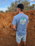 Broken Hill Surf Club Unisex Grey Desert Surf Tee Stone Blue