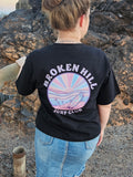 Broken Hill Surf Club Wmns Cropped Pastel Pink Tee Black