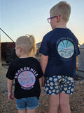 Broken Hill Surf Club Kids Pastel Pink Tee Black
