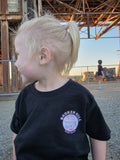 Broken Hill Surf Club Kids Pastel Pink Tee Black
