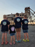 Broken Hill Surf Club Kids Pastel Pink Tee Black