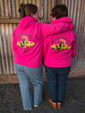 Broken Hill Surf Club Unisex Flowering Cactus Hoodie Pink