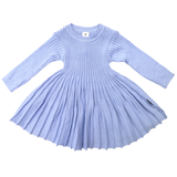 Korango Rib Knit Swing Dress Blue Heron