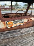 Broken Hill Surf Club Bumper Sticker Orange Desert Surf
