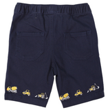 Korango Trucks & Diggers Embroidered Twill Short Navy