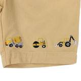 Korango Trucks & Diggers Embroidered Twill Short Sand