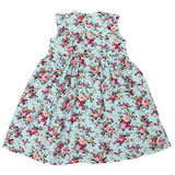 Korango Floral Dress w Frill Aqua