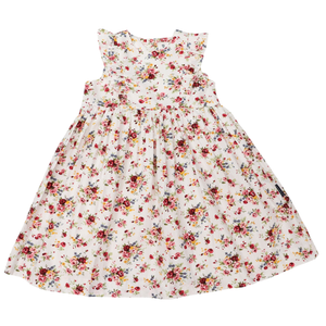 Korango Floral Dress w Frill White