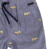 Korango Embroidered Truck Chambray Short Dark