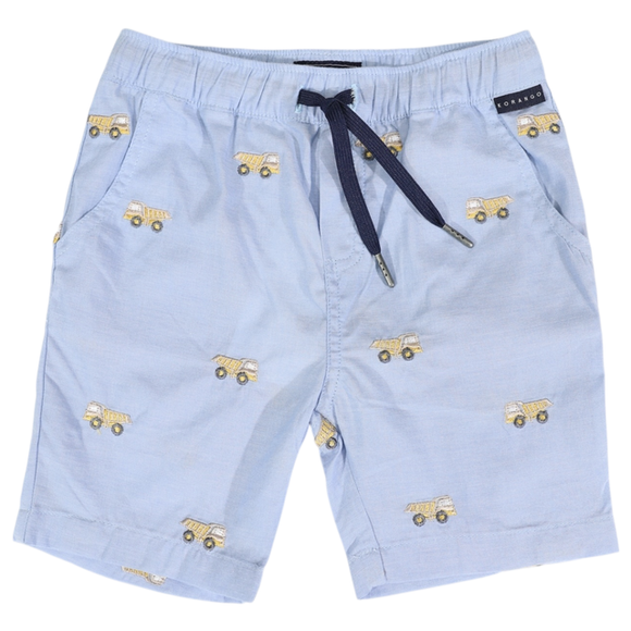 Korango Embroidered Truck Chambray Short Light