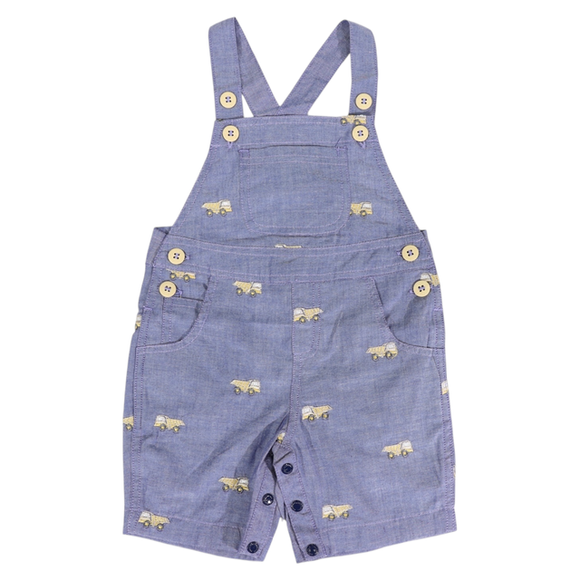 Korango Embroidered Truck Chambray Overall Dark
