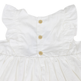 Korango  Cotton Lawn Frill Dress White