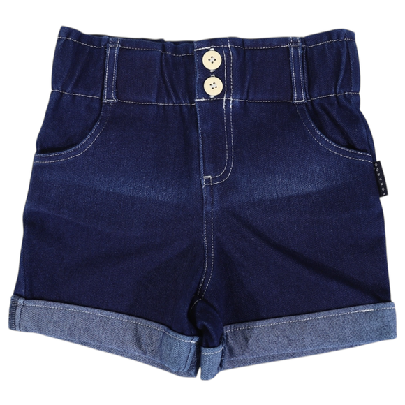 Korango Kids Denim High Waisted Short Dark