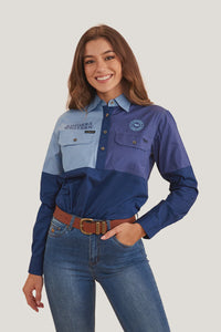 Ringers Western Aramac Wmns Work Shirt Navy