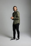 BLKWD Avalon Khaki Cotton Linen Long Sleeve Shirt